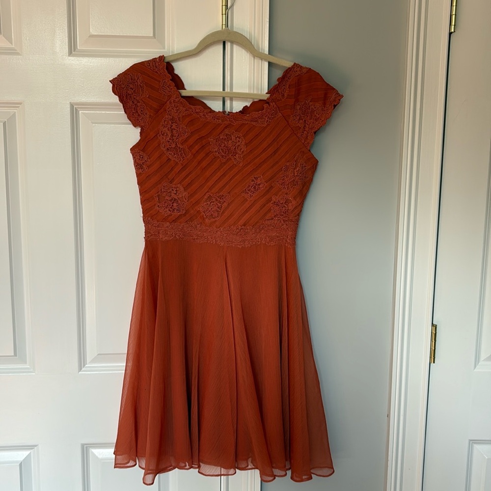 Reiss Orange Flowy Dress